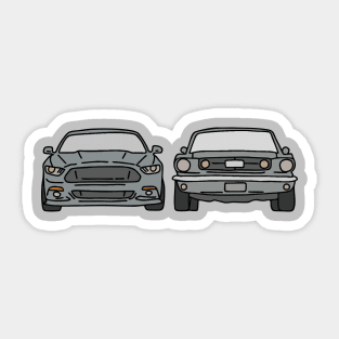 double muscle car Sticker